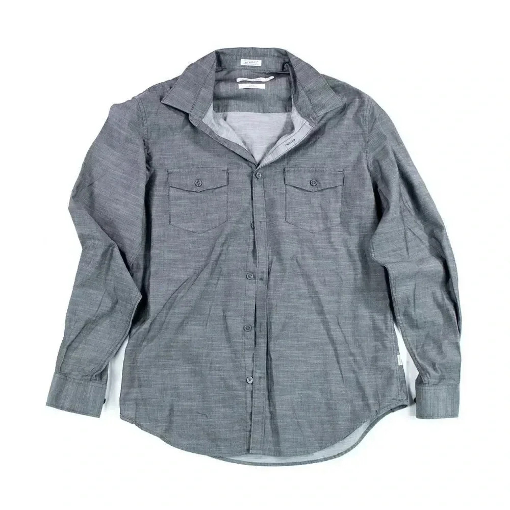 Calvin Klein Gray Button Down Medium